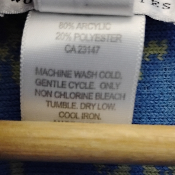 Vintage Talbots 2XP Fair Isle Fleece Quarter Zip Snowflake Ski Lodge Preppy Cozy - Picture 6 of 6